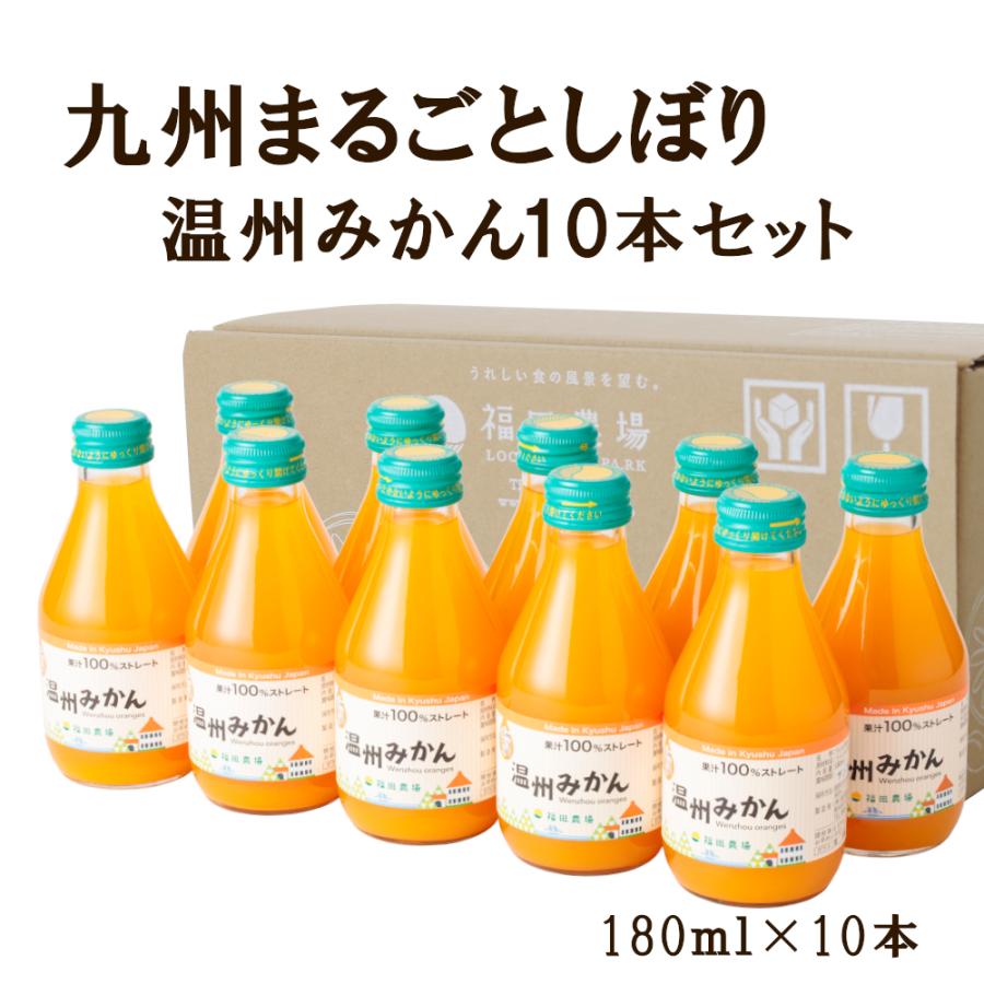 ギフト 九州まるごとしぼり みかんジュース 温州みかん10本セット 1049-10