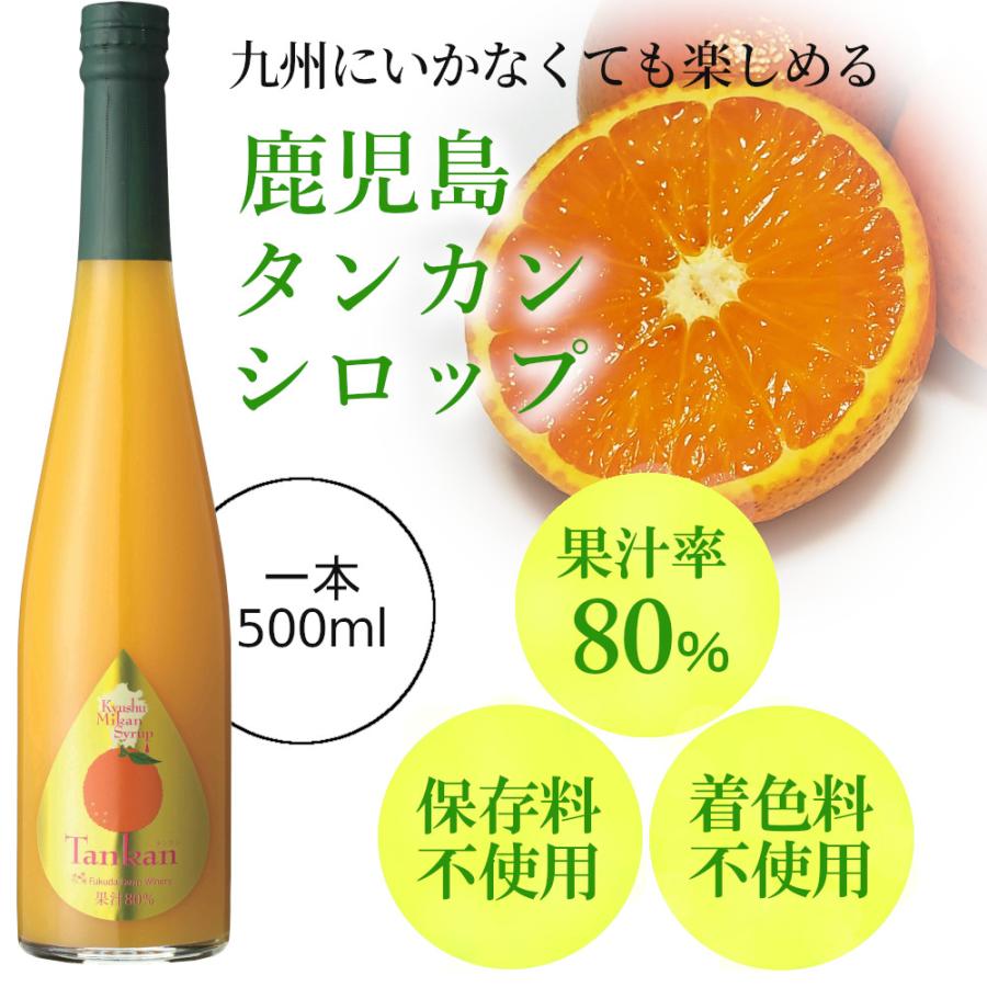 福田農場 九州果実シロップ 割り材 タンカン 3倍希釈 500ml はちみつ入り 1131