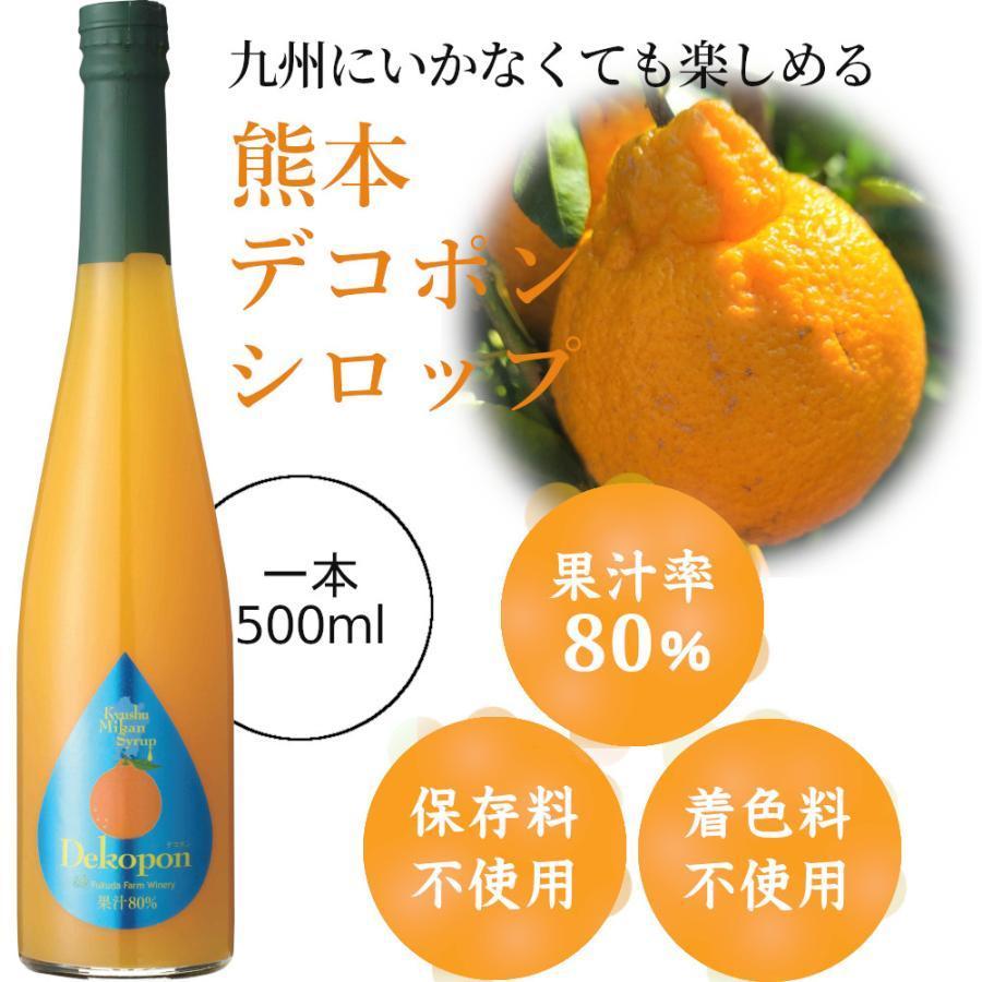 福田農場 シロップ 割り材 3本セット 希釈タイプ 500ml 送料無料 デコポン 温州 あまおう 人気ベスト3セット 九州果実シロップ