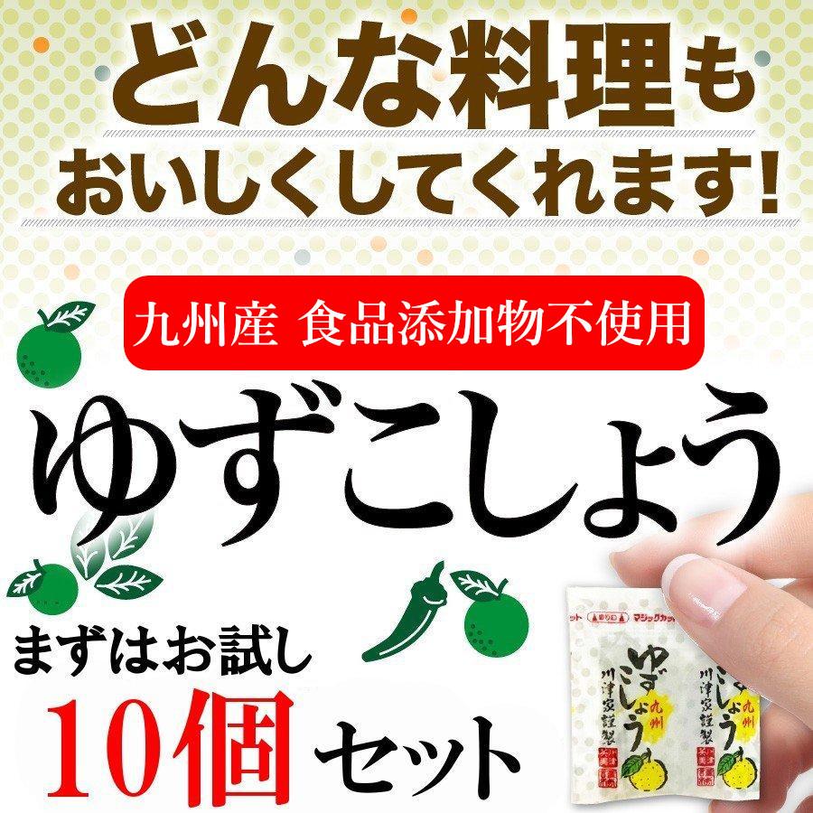 福田農場 お試し用 柚子胡椒 小分け袋 10個セット 1.5gx10個 送料無料 九州産 薬味 227-10